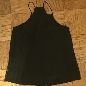Beaded black tank top